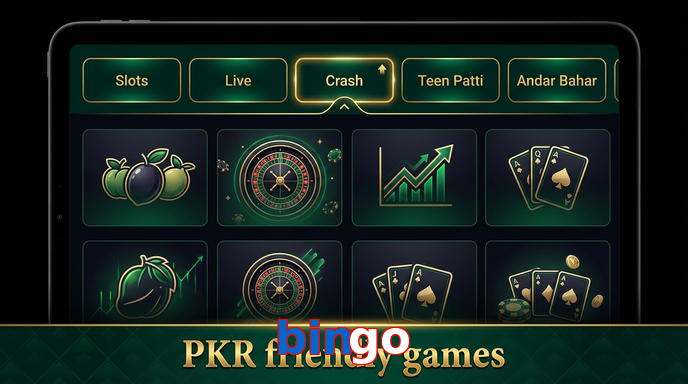 Game list for Bingo games section